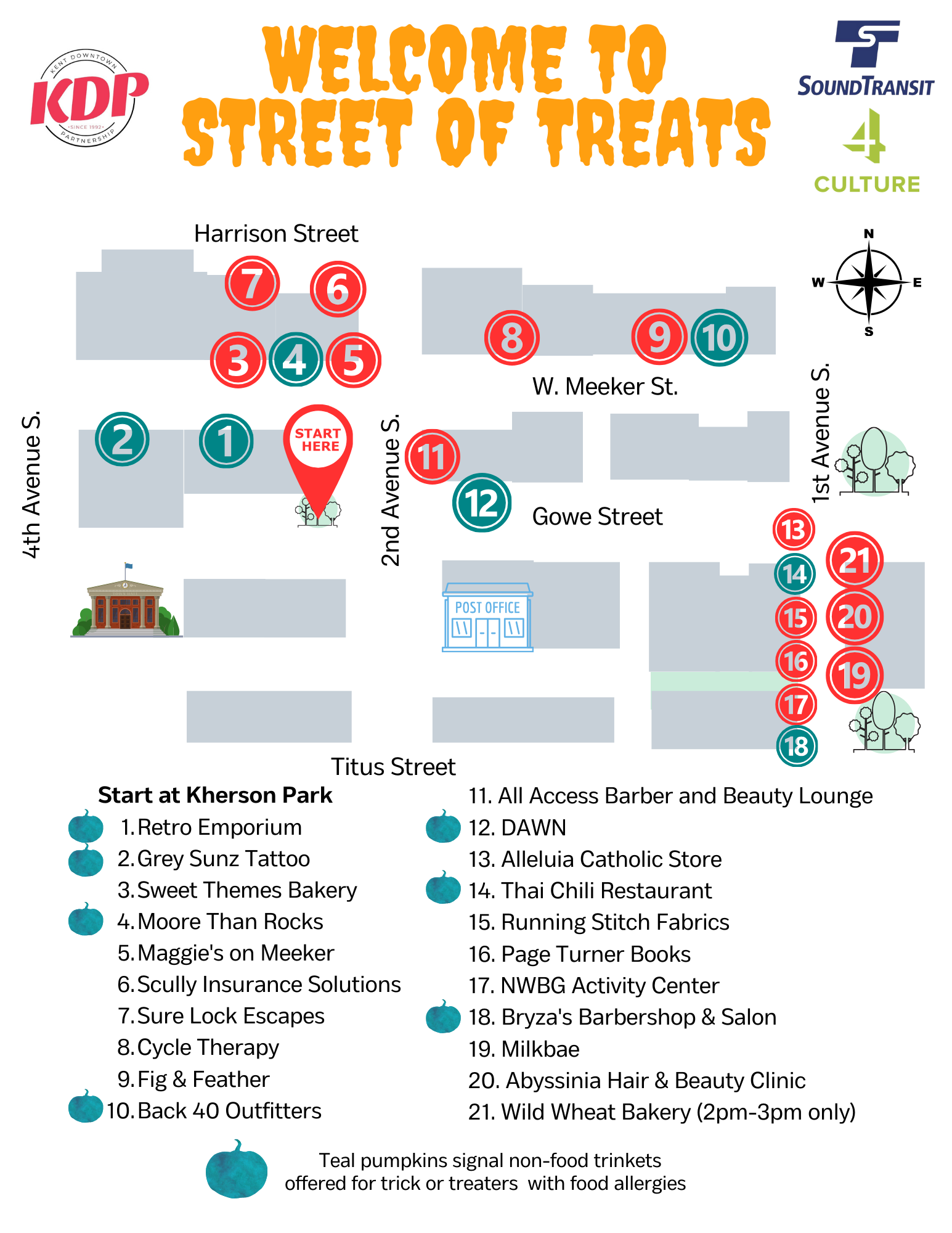 Map of Street of Treats